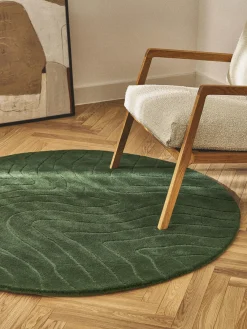 Online Alfombra artesanal redonda de lana Aaron Redonda|Alfombras Rectangulares