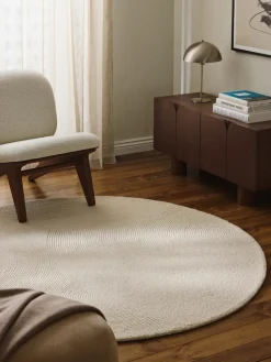 Outlet Alfombra artesanal redonda de lana Eleni Redonda|Alfombras Rectangulares