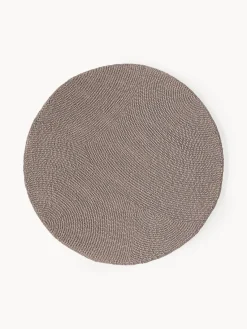Redonda|Alfombras Rectangulares>Westwing Collection Alfombra artesanal redonda de lana Eleni Taupe