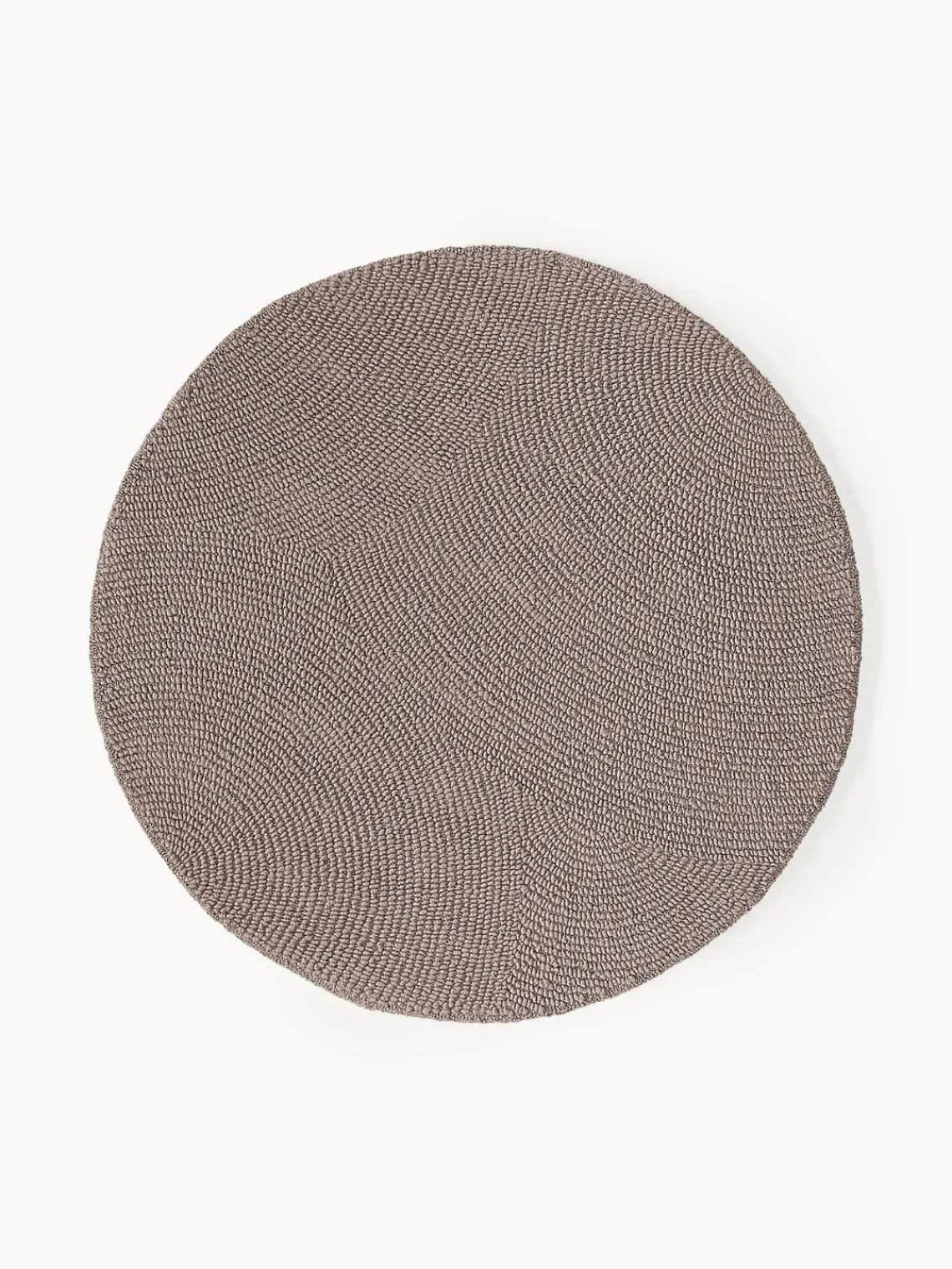 Redonda|Alfombras Rectangulares>Westwing Collection Alfombra artesanal redonda de lana Eleni Taupe