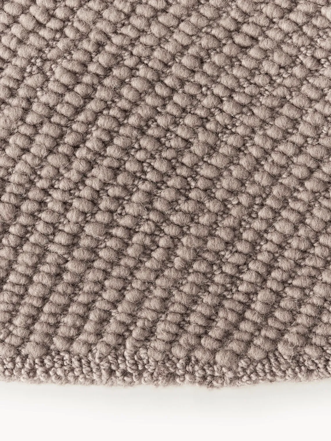 Redonda|Alfombras Rectangulares>Westwing Collection Alfombra artesanal redonda de lana Eleni Taupe