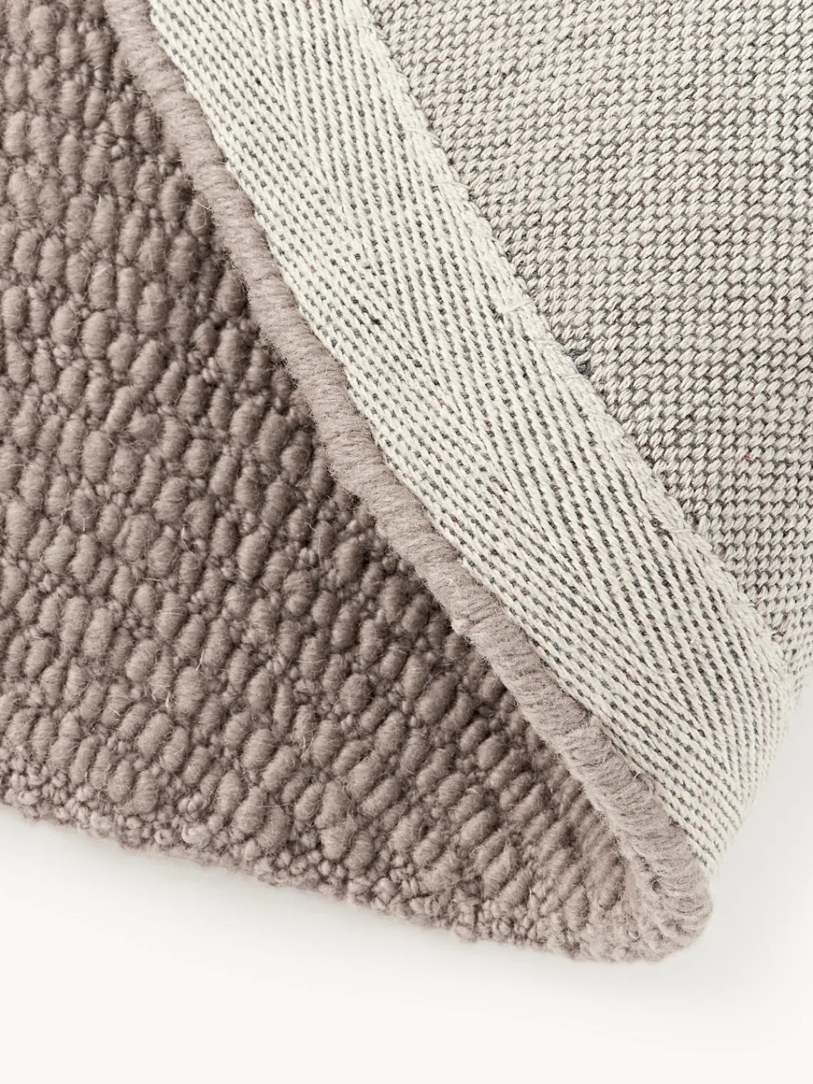 Redonda|Alfombras Rectangulares>Westwing Collection Alfombra artesanal redonda de lana Eleni Taupe