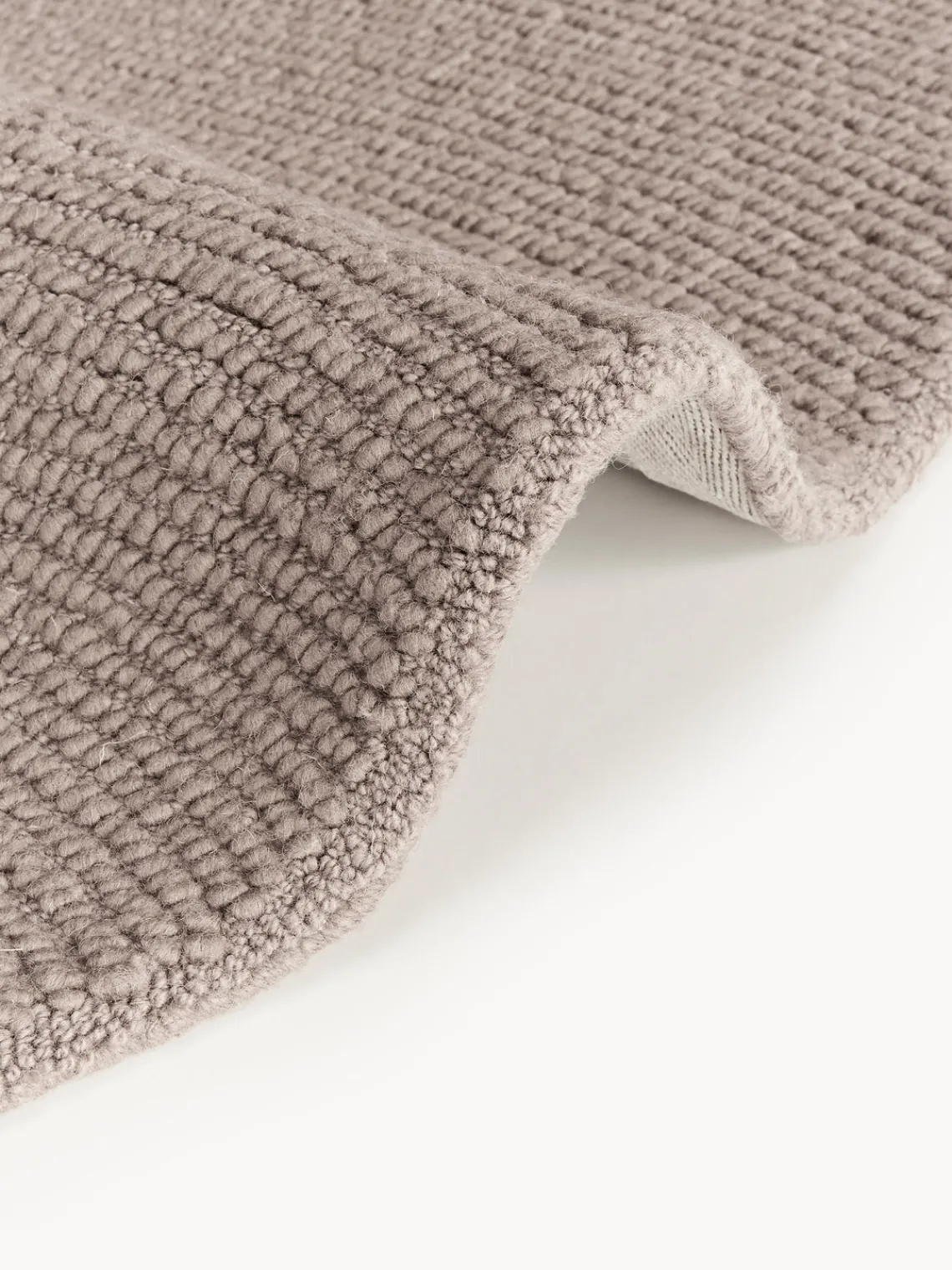 Redonda|Alfombras Rectangulares>Westwing Collection Alfombra artesanal redonda de lana Eleni Taupe