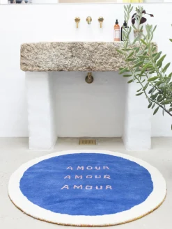 Redonda|Alfombras Rectangulares>Bongusta Alfombra artesanal redonda de pelo largo Amour