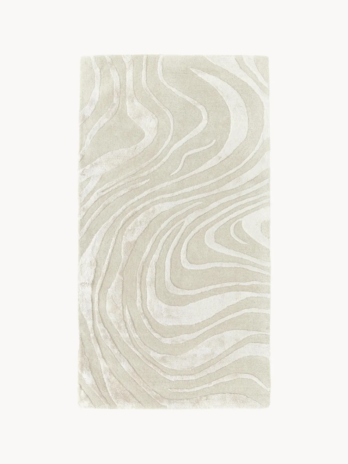 Rectangular|Alfombras Rectangulares>Westwing Collection Alfombra artesanal texturizada de pelo corto Winola Blanco Off White