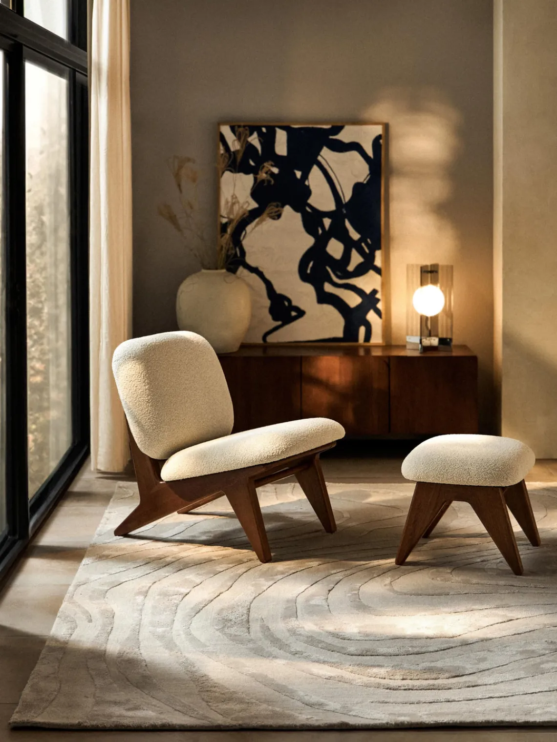 Rectangular|Alfombras Rectangulares>Westwing Collection Alfombra artesanal texturizada de pelo corto Winola Blanco Off White