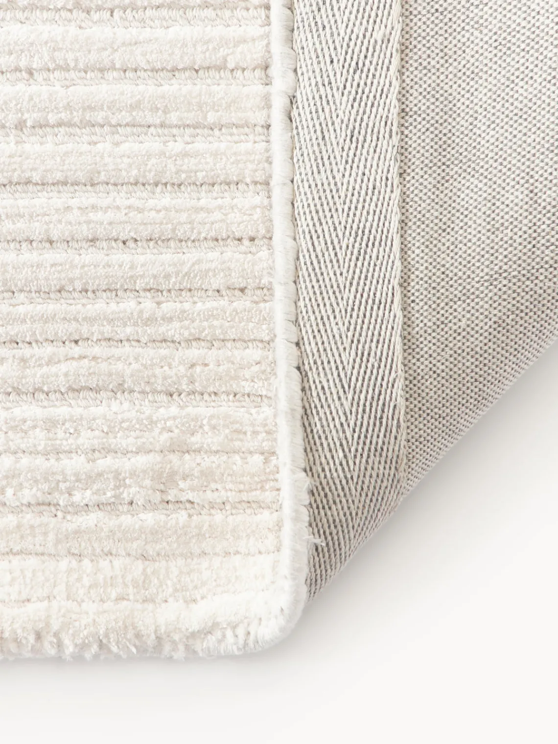 Rectangular|Alfombras Rectangulares>Westwing Collection Alfombra artesanal texturizada Wes Blanco crema