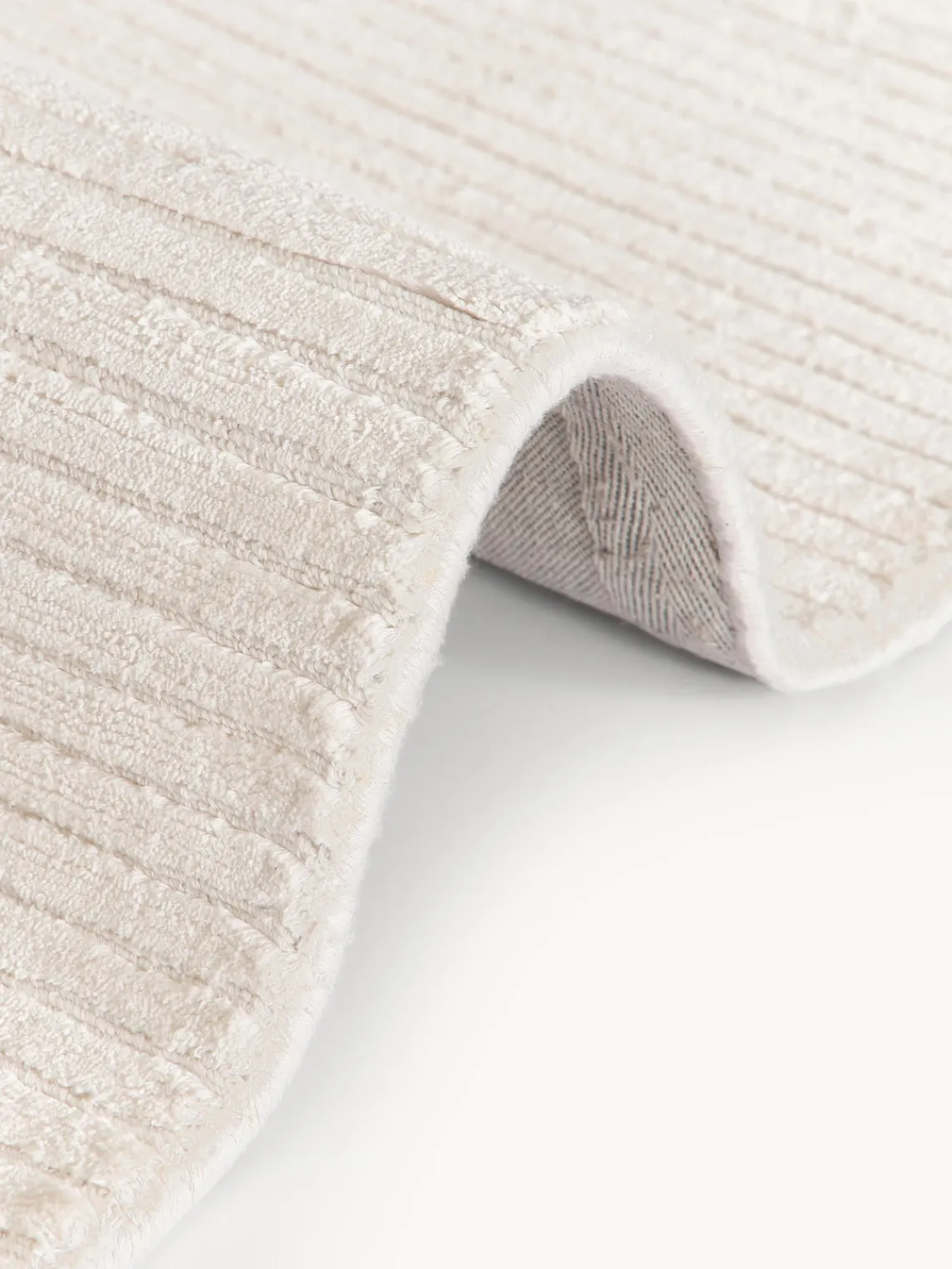 Rectangular|Alfombras Rectangulares>Westwing Collection Alfombra artesanal texturizada Wes Blanco crema