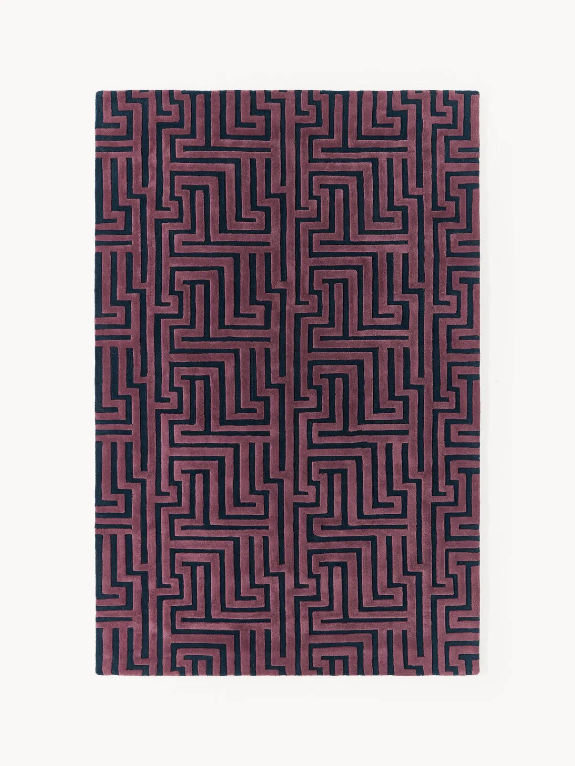 Rectangular|Alfombras Rectangulares>Westwing Collection Alfombra artesanal texturizada Monty Azul oscuro, lila