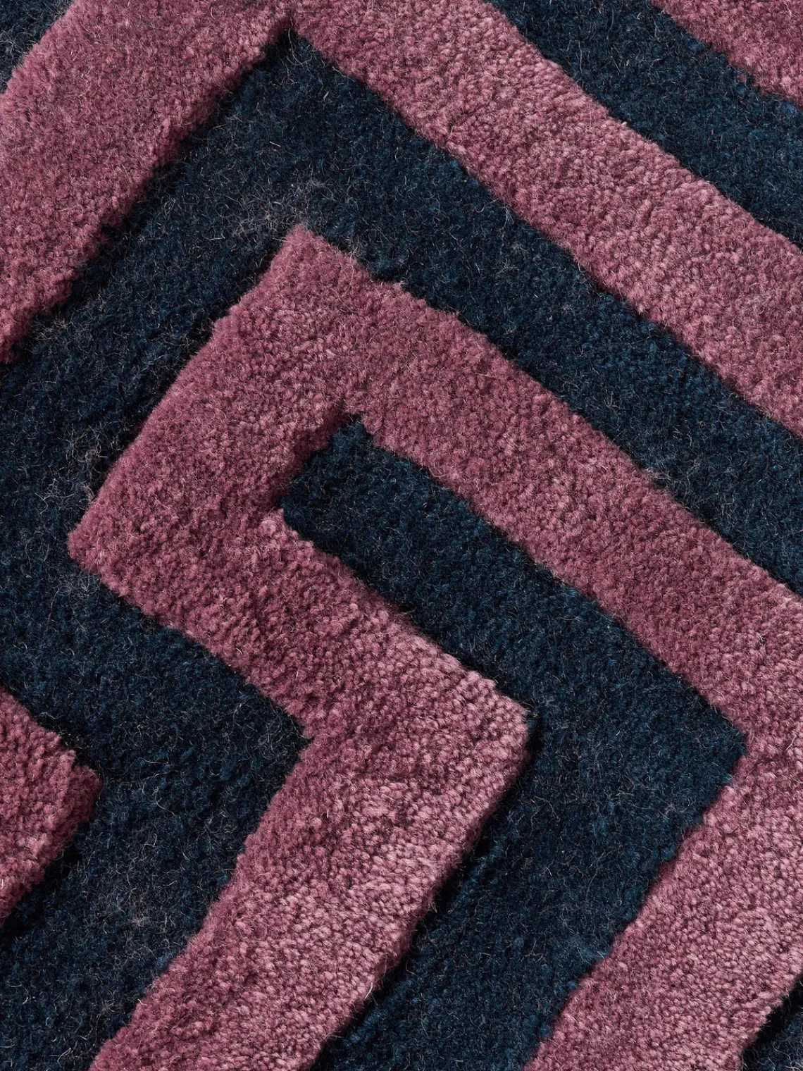 Rectangular|Alfombras Rectangulares>Westwing Collection Alfombra artesanal texturizada Monty Azul oscuro, lila