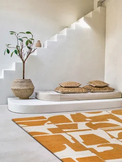 Hot Alfombra con estampado gráfico Campanula Rectangular|Alfombras Rectangulares