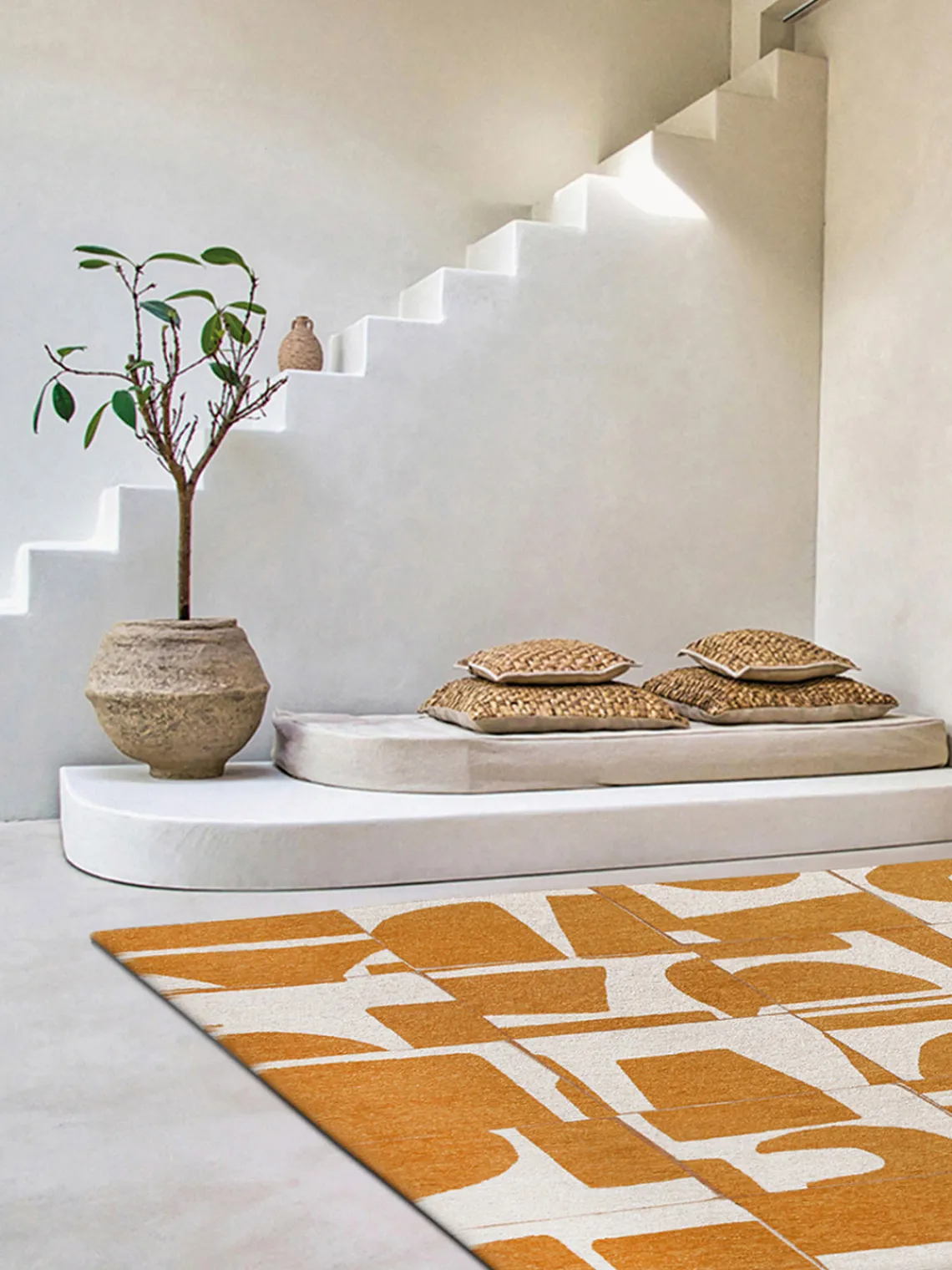 Hot Alfombra con estampado gráfico Campanula Rectangular|Alfombras Rectangulares