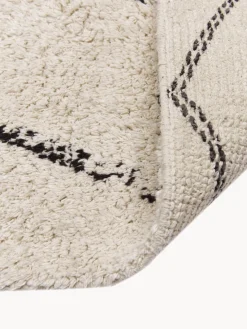 New Alfombra corredor artesanal de algodón con diseño de rombos y flecos Bina Alfombras De Pasillo|Alfombras De Pasillo