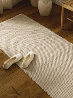 Alfombras De Pasillo|Alfombras De Pasillo>Westwing Collection Alfombra corredor artesanal de lana Amaro Beige, blanco crema