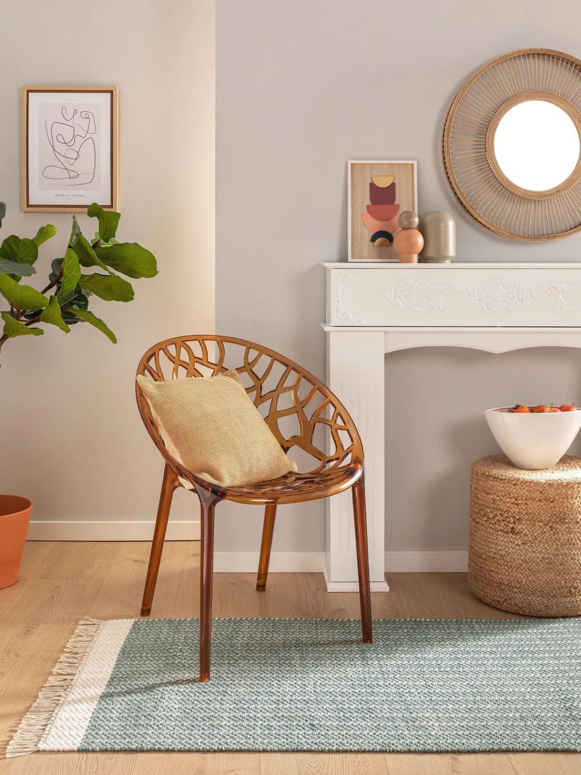 Alfombras De Pasillo|Alfombras De Pasillo>benuta Alfombra corredor artesanal de lana con flecos Kim Verde salvia, beige claro