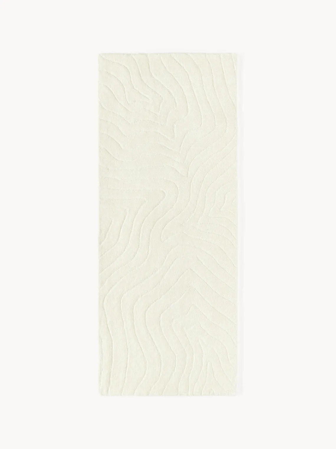 Alfombras De Pasillo|Alfombras De Pasillo>Westwing Collection Alfombra corredor artesanal de lana Aaron Blanco crema