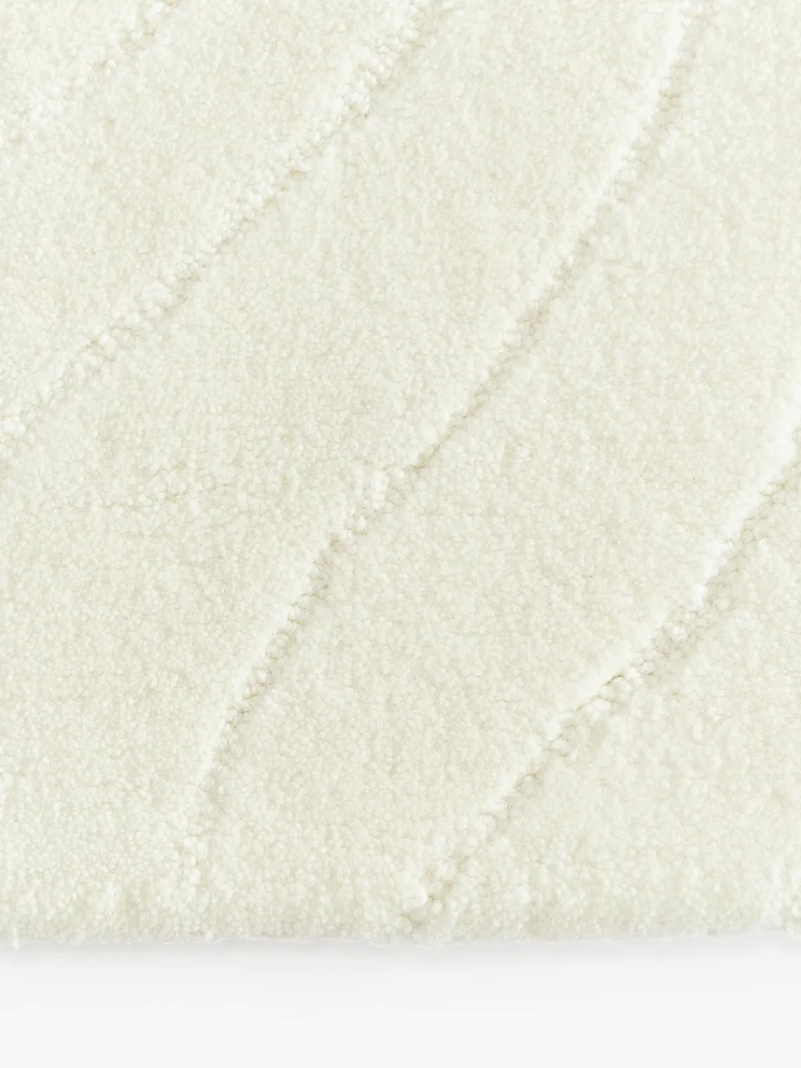 Alfombras De Pasillo|Alfombras De Pasillo>Westwing Collection Alfombra corredor artesanal de lana Aaron Blanco crema