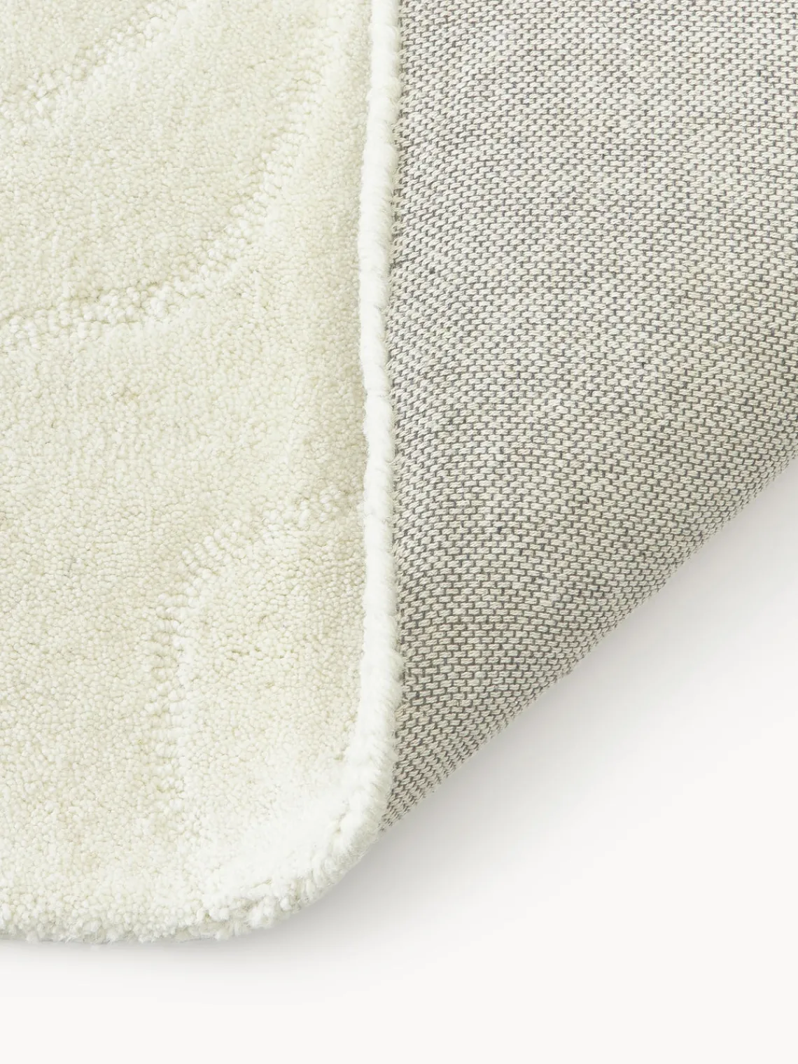 Alfombras De Pasillo|Alfombras De Pasillo>Westwing Collection Alfombra corredor artesanal de lana Aaron Blanco crema