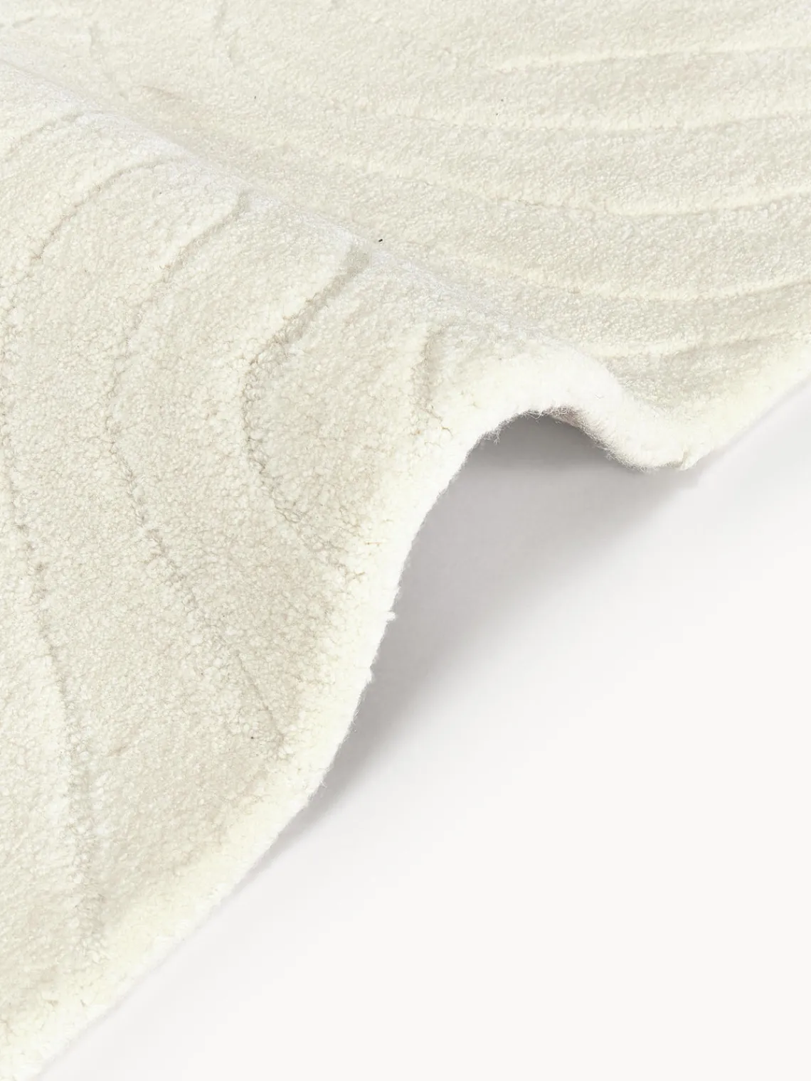 Alfombras De Pasillo|Alfombras De Pasillo>Westwing Collection Alfombra corredor artesanal de lana Aaron Blanco crema