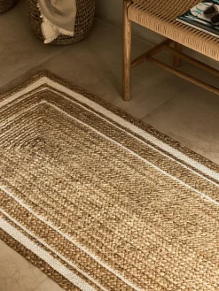 Alfombra corredor artesanal de yute Clover Alfombras De Pasillo|Alfombras De Pasillo