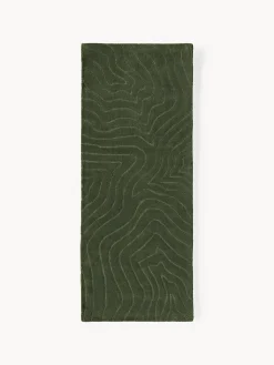 Alfombras De Pasillo|Alfombras De Pasillo>Westwing Collection Alfombra corredor artesanal de lana Aaron Verde oscuro