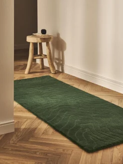 Alfombras De Pasillo|Alfombras De Pasillo></noscript>Westwing Collection Alfombra corredor artesanal de lana Aaron Verde oscuro