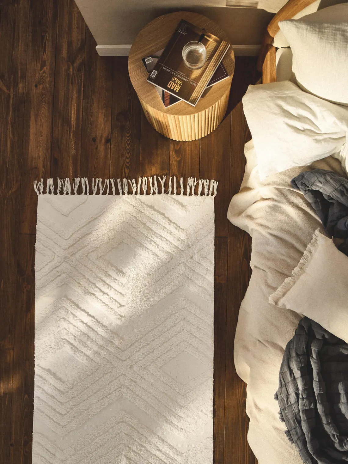 Hot Alfombra corredor artesanal de algodón texturizada Ziggy Alfombras De Pasillo|Alfombras De Pasillo