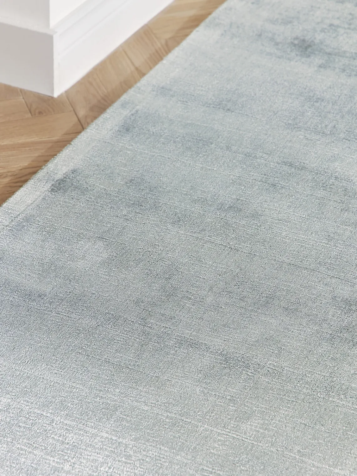 Alfombras De Pasillo|Alfombras De Pasillo>Westwing Collection Alfombra corredor artesanal de viscosa Jane Gris azulado