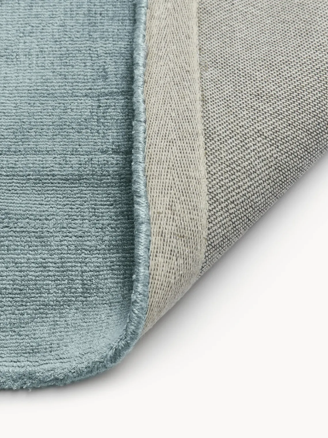 Alfombras De Pasillo|Alfombras De Pasillo>Westwing Collection Alfombra corredor artesanal de viscosa Jane Gris azulado