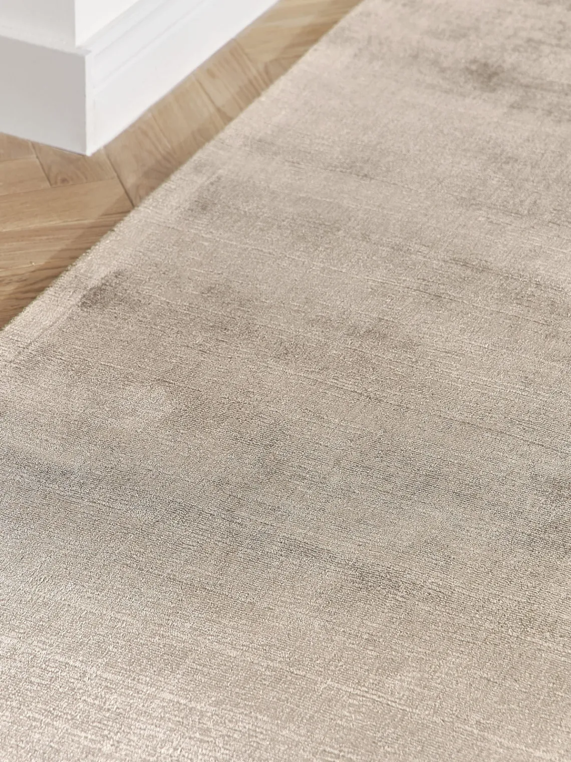 Alfombras De Pasillo|Alfombras De Pasillo>Westwing Collection Alfombra corredor artesanal de viscosa Jane Beige claro