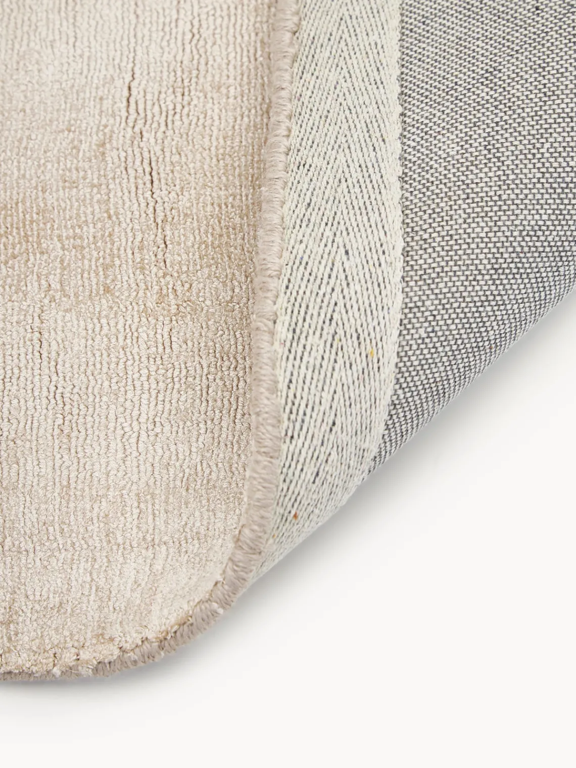 Alfombras De Pasillo|Alfombras De Pasillo>Westwing Collection Alfombra corredor artesanal de viscosa Jane Beige claro