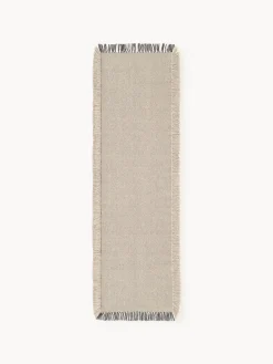 Alfombras De Exterior|Alfombras De Exterior>Westwing Collection Alfombra corredor artesanal para interior/exterior Marcus Beige, gris antracita