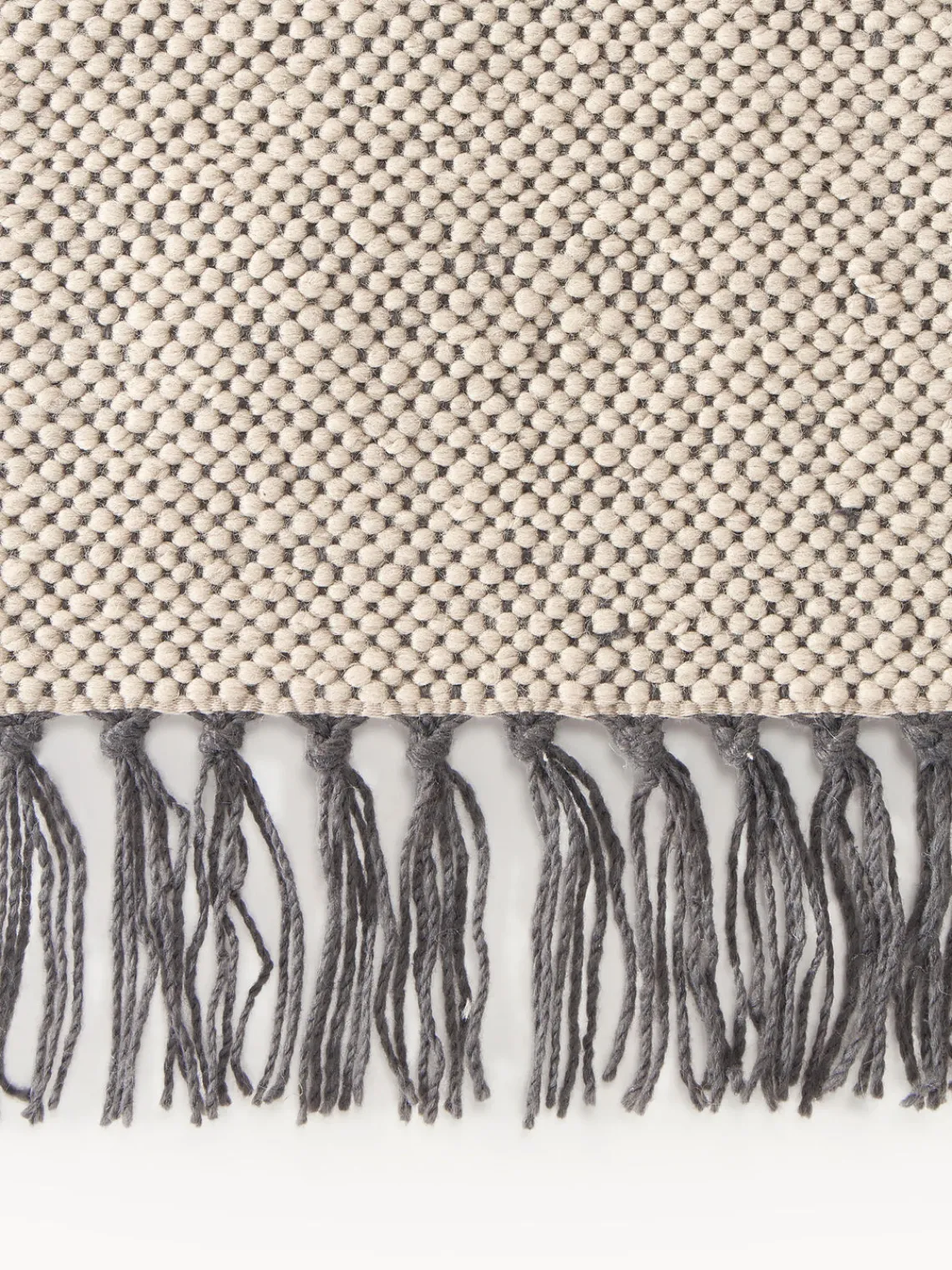 Alfombras De Exterior|Alfombras De Exterior>Westwing Collection Alfombra corredor artesanal para interior/exterior Marcus Beige, gris antracita