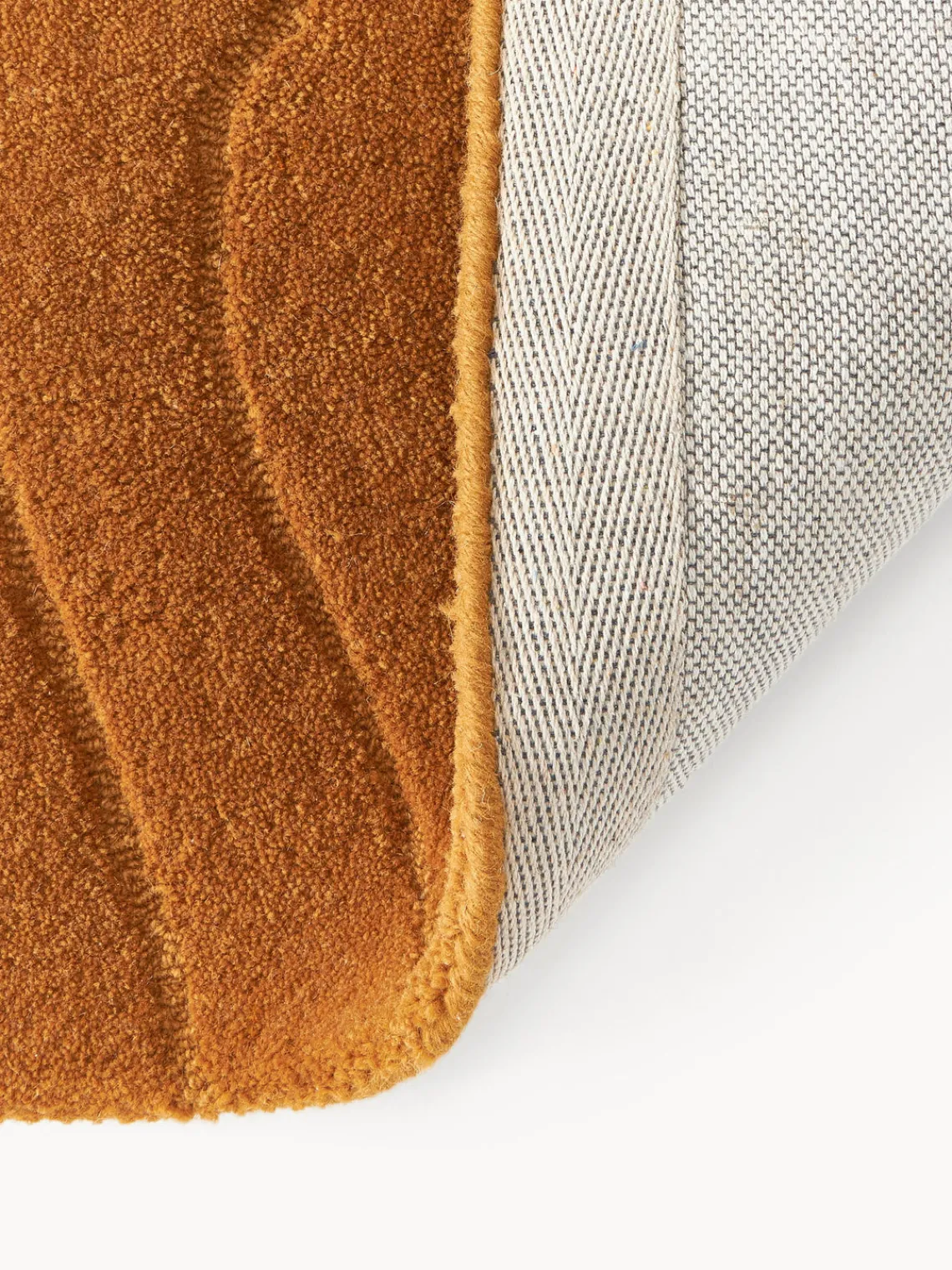 Alfombras De Pasillo|Alfombras De Pasillo>Westwing Collection Alfombra corredor artesanal de lana Aaron Amarillo mostaza