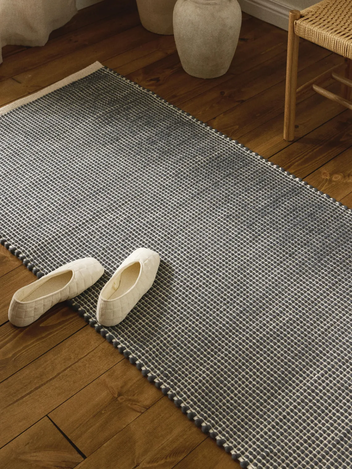 Alfombras De Pasillo|Alfombras De Pasillo>Westwing Collection Alfombra corredor artesanal de lana Amaro Gris, beige claro