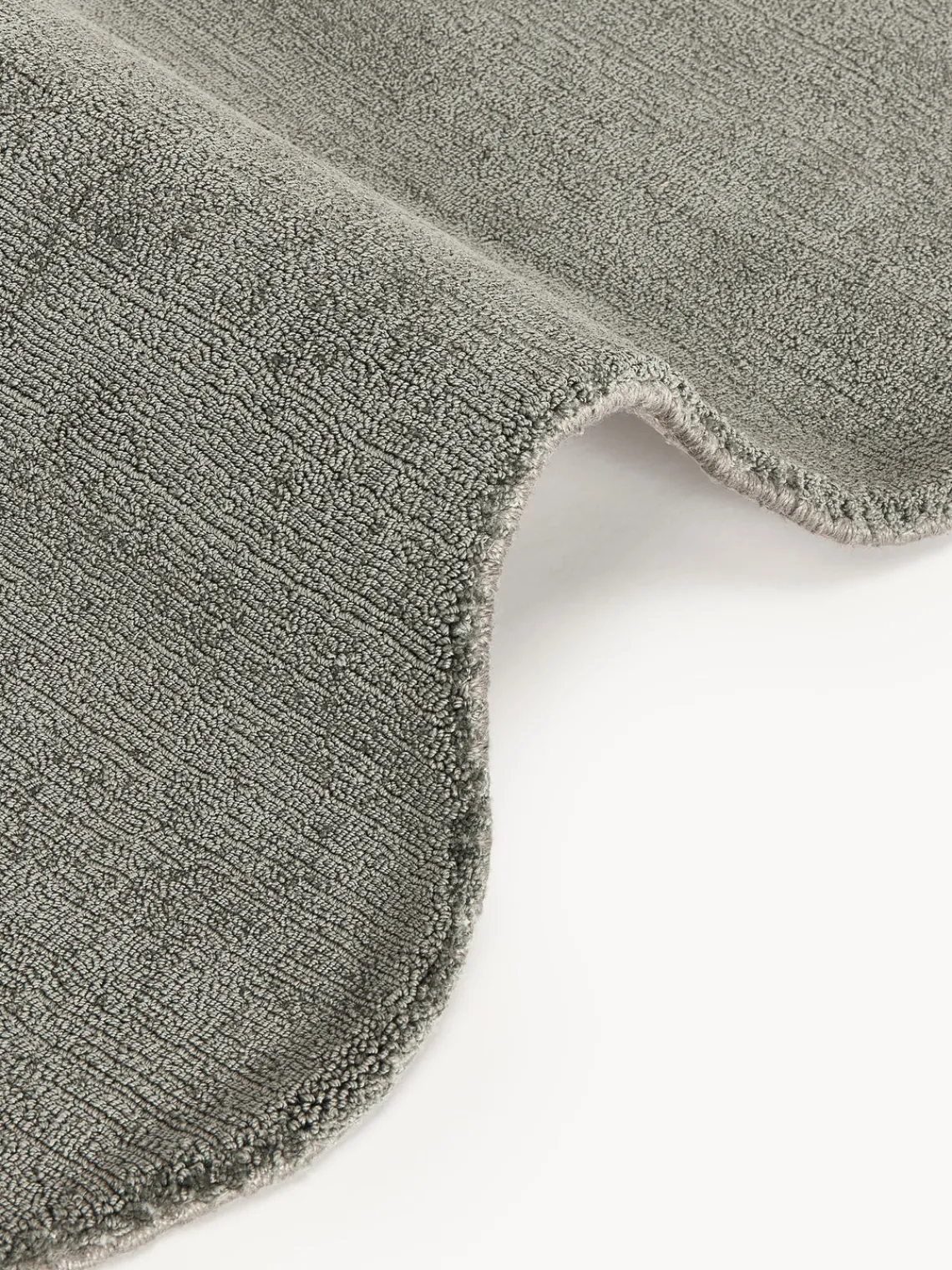 Alfombras De Pasillo|Alfombras De Pasillo>Westwing Collection Alfombra corredor artesanal Wavy Verde oscuro