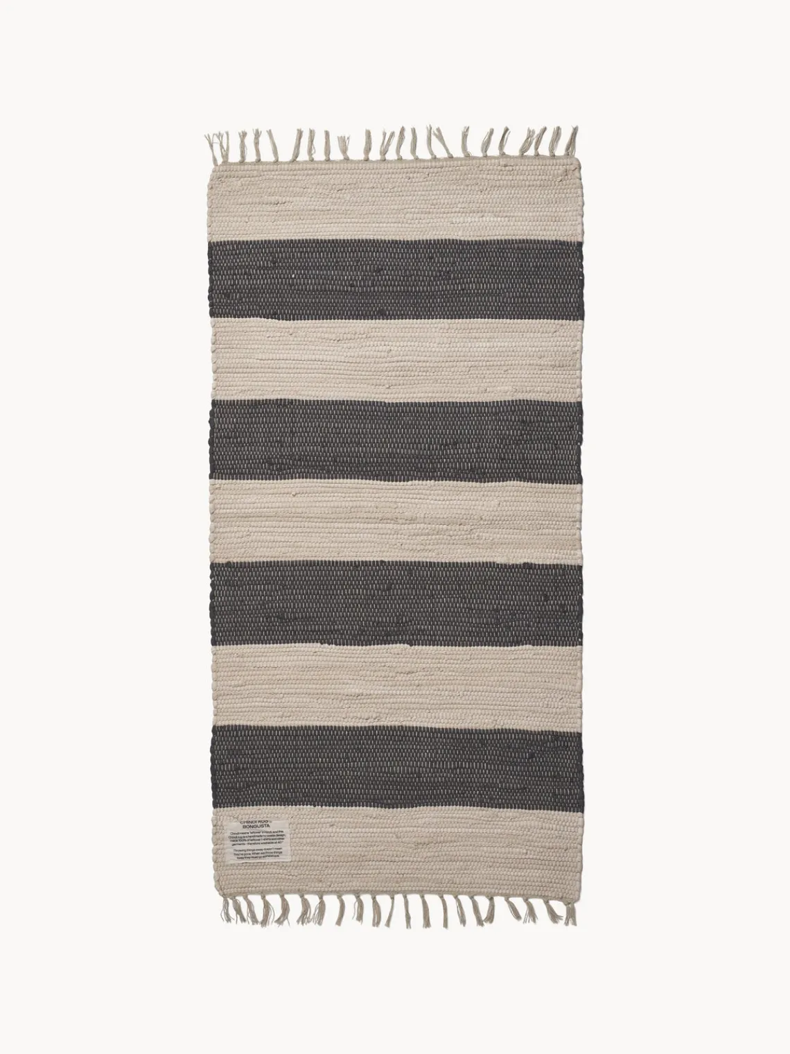 Discount Alfombra corredor artesanal de pelo corto con borlas Chindi, tamaños diferentes Alfombras De Pasillo|Alfombras De Pasillo