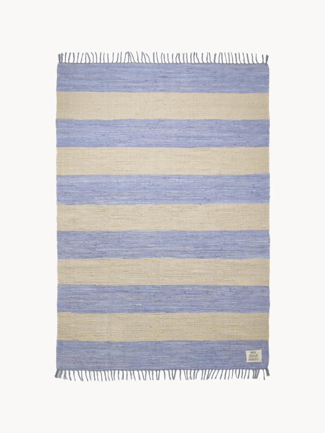 Outlet Alfombra corredor artesanal de pelo corto con borlas Chindi, tamaños diferentes Rectangular|Alfombras Rectangulares