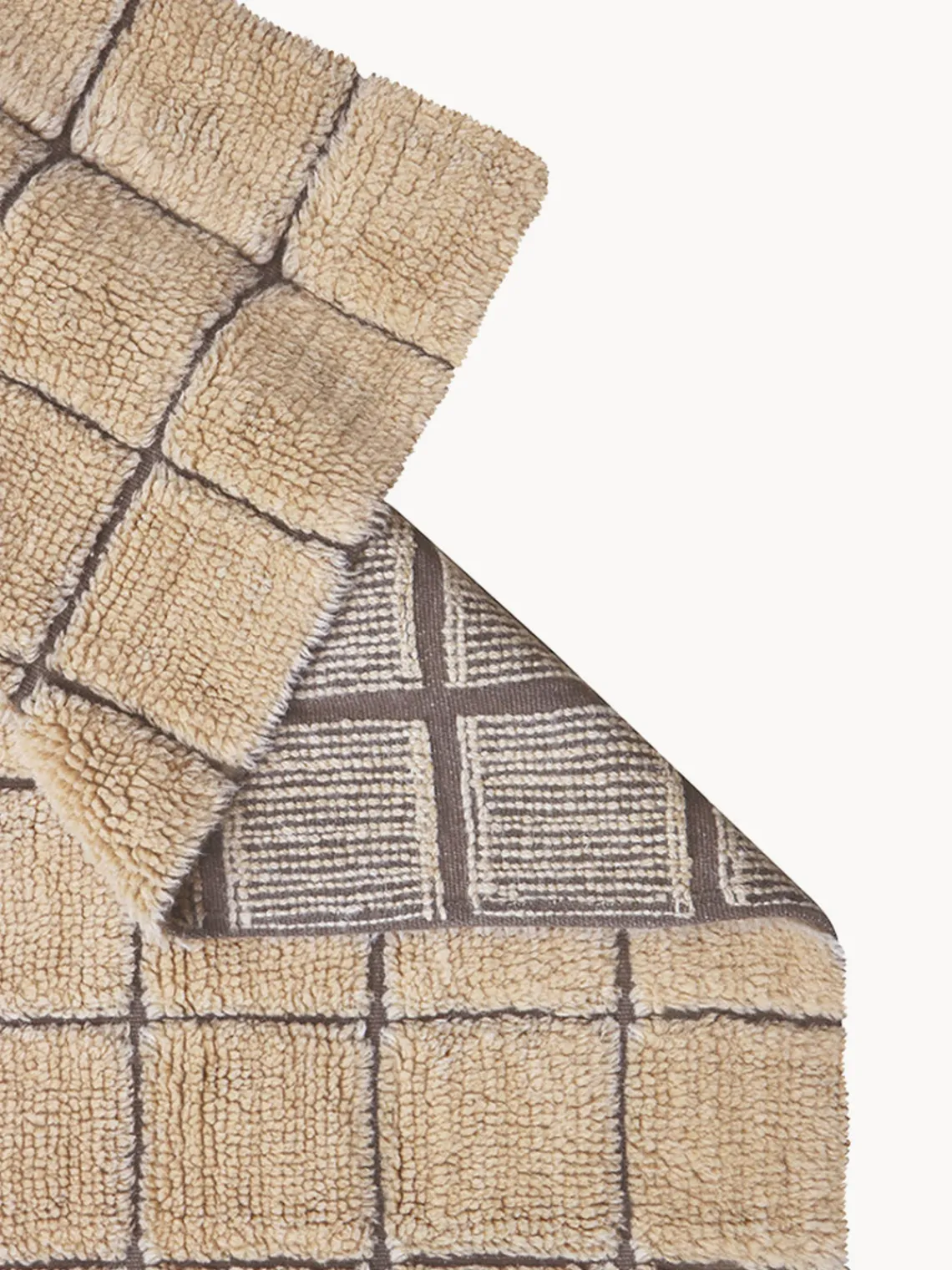 Alfombras De Pasillo|Alfombras De Pasillo>Lorena Canals Alfombra corredor artesanal de lana Mosaic Beige, marrón