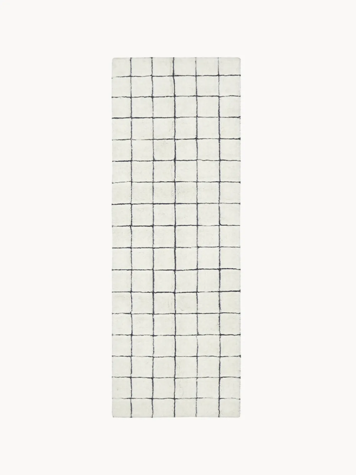 Alfombras De Pasillo|Alfombras De Pasillo>Lorena Canals Alfombra corredor artesanal de lana Mosaic Blanco Off White, gris oscuro