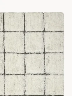 Alfombras De Pasillo|Alfombras De Pasillo></noscript>Lorena Canals Alfombra corredor artesanal de lana Mosaic Blanco Off White, gris oscuro