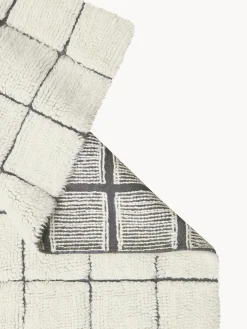 Alfombras De Pasillo|Alfombras De Pasillo></noscript>Lorena Canals Alfombra corredor artesanal de lana Mosaic Blanco Off White, gris oscuro