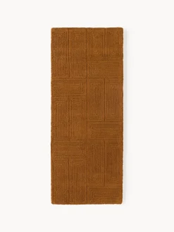 New Alfombra corredor artesanal de lana con estampado geométrico Alexia Alfombras De Pasillo|Alfombras De Pasillo