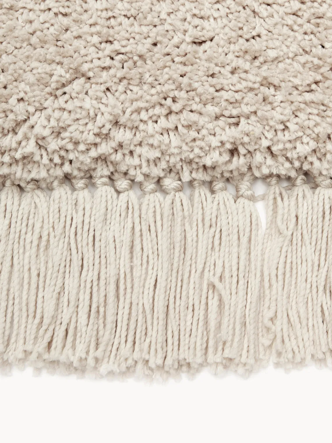 Alfombras De Pasillo|Alfombras De Pasillo>Westwing Collection Alfombra corredor de pelo largo con flecos Dreamy