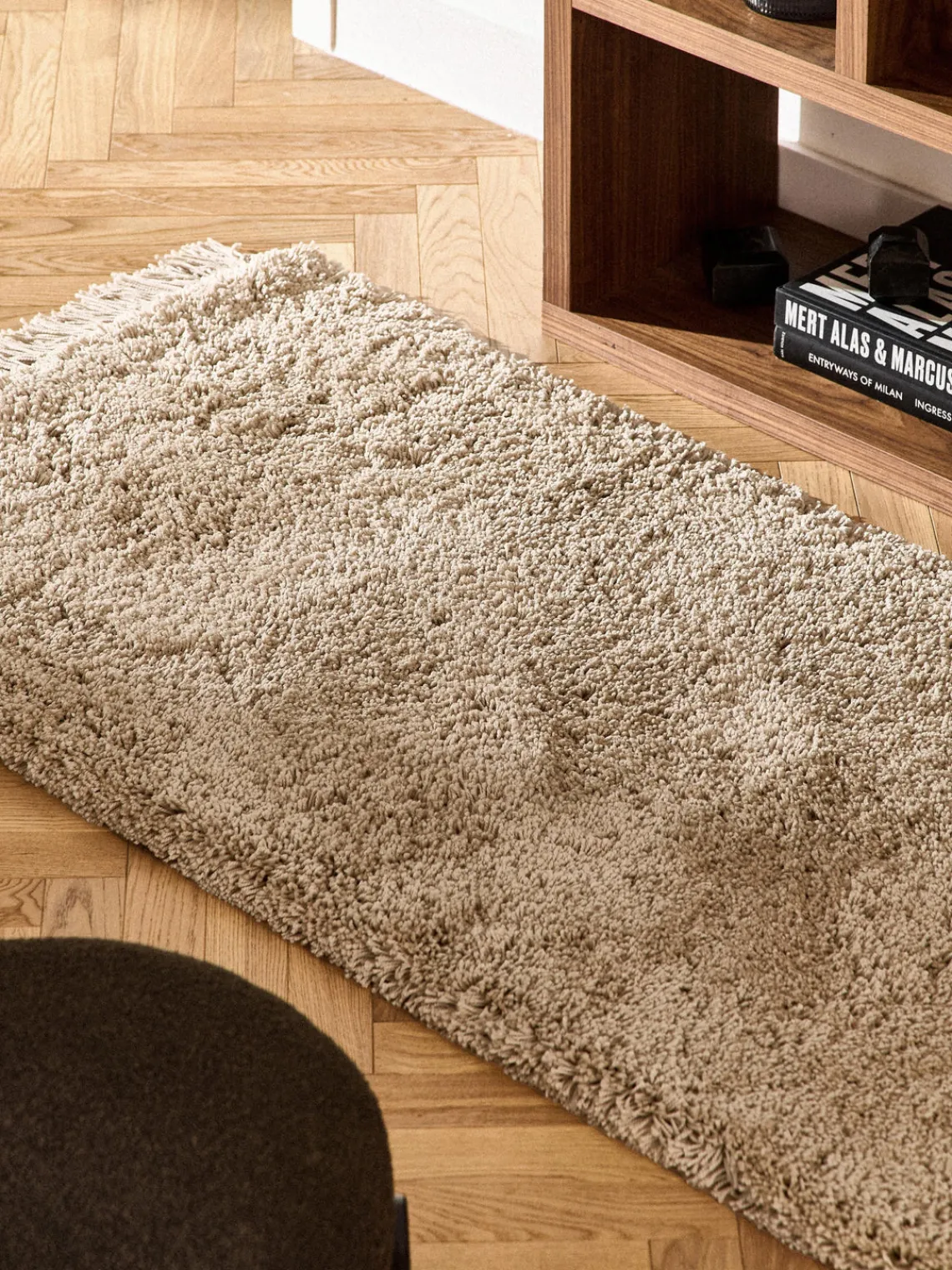 Alfombras De Pasillo|Alfombras De Pasillo>Westwing Collection Alfombra corredor de pelo largo con flecos Dreamy