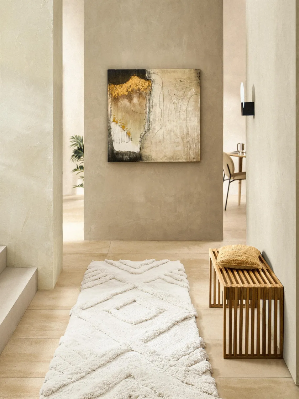 Alfombras De Pasillo|Alfombras De Pasillo>Westwing Collection Alfombra corredor de pelo largo texturizada Magda