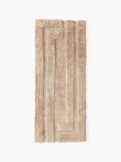 Alfombras De Pasillo|Alfombras De Pasillo>Westwing Collection Alfombra corredor de pelo largo texturizada Genève Turrón