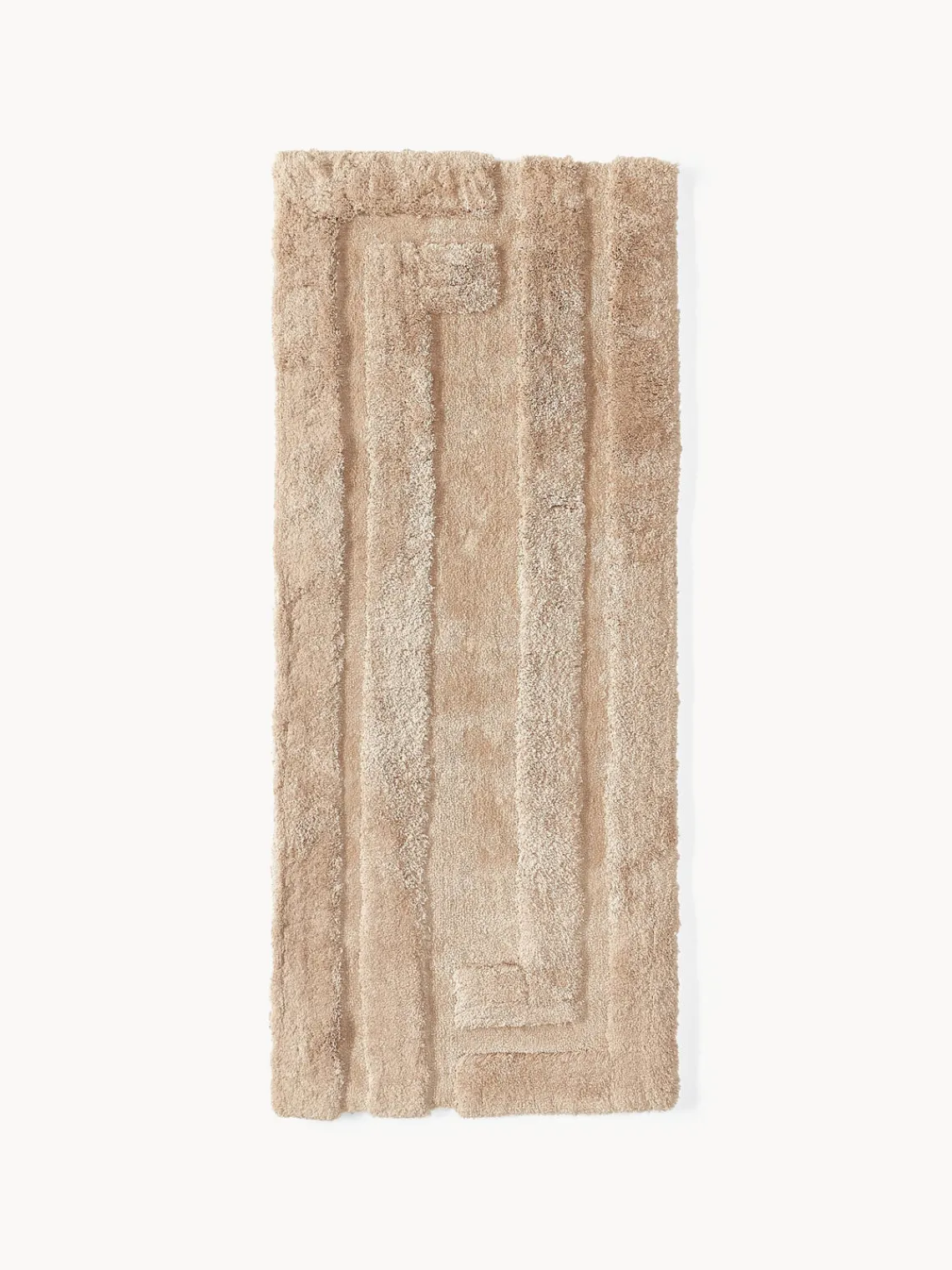 Alfombras De Pasillo|Alfombras De Pasillo>Westwing Collection Alfombra corredor de pelo largo texturizada Genève Turrón