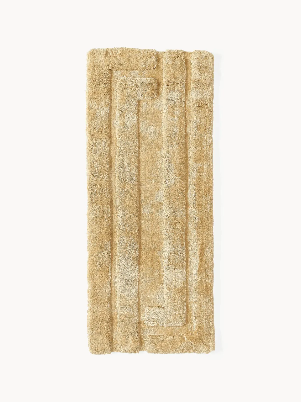 Alfombras De Pasillo|Alfombras De Pasillo>Westwing Collection Alfombra corredor de pelo largo texturizada Genève Ocre