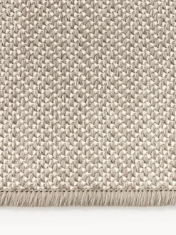 Alfombras De Exterior|Alfombras De Exterior>Westwing Collection Alfombra corredor exterior reversible en zigzag Cort Beige claro, blanco Off White